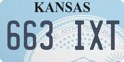 KS license plate 663IXT