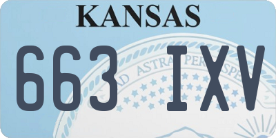 KS license plate 663IXV