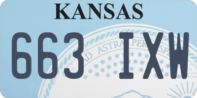 KS license plate 663IXW