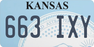 KS license plate 663IXY