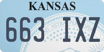 KS license plate 663IXZ