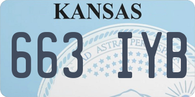 KS license plate 663IYB