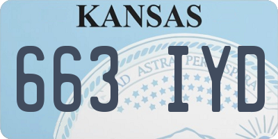 KS license plate 663IYD