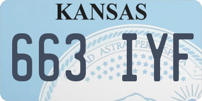 KS license plate 663IYF