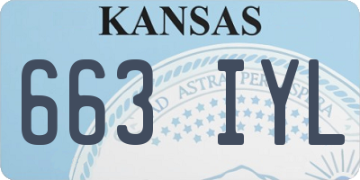 KS license plate 663IYL