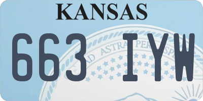 KS license plate 663IYW