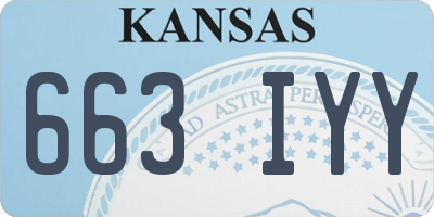 KS license plate 663IYY