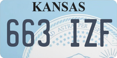 KS license plate 663IZF