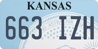 KS license plate 663IZH