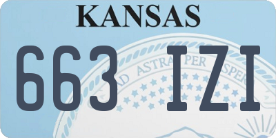 KS license plate 663IZI