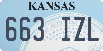 KS license plate 663IZL