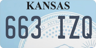 KS license plate 663IZQ