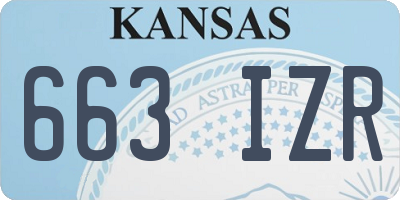 KS license plate 663IZR