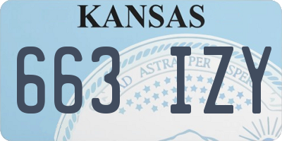 KS license plate 663IZY