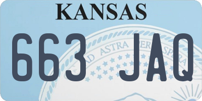 KS license plate 663JAQ