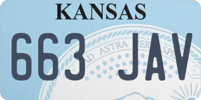 KS license plate 663JAV