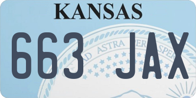 KS license plate 663JAX
