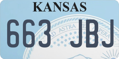 KS license plate 663JBJ