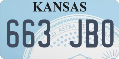 KS license plate 663JBO