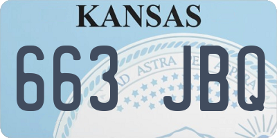 KS license plate 663JBQ