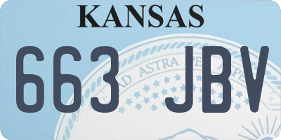 KS license plate 663JBV