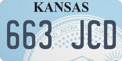 KS license plate 663JCD