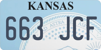 KS license plate 663JCF