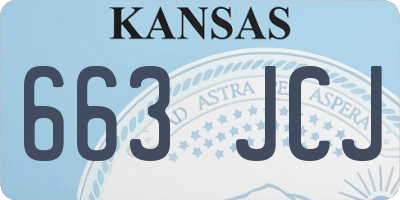 KS license plate 663JCJ