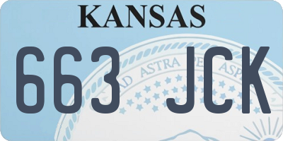KS license plate 663JCK