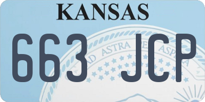 KS license plate 663JCP