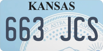 KS license plate 663JCS