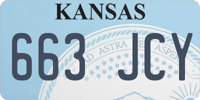 KS license plate 663JCY