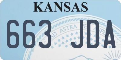 KS license plate 663JDA