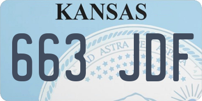 KS license plate 663JDF