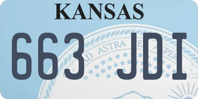 KS license plate 663JDI