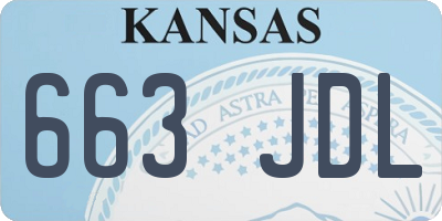 KS license plate 663JDL