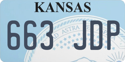 KS license plate 663JDP