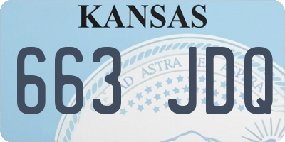 KS license plate 663JDQ