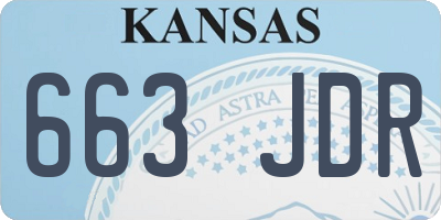 KS license plate 663JDR