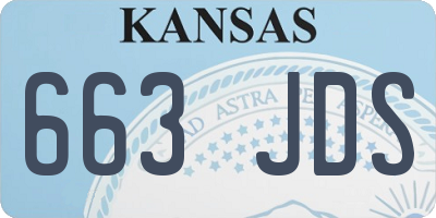 KS license plate 663JDS