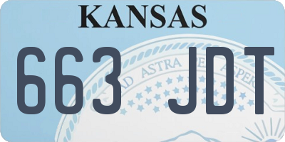 KS license plate 663JDT