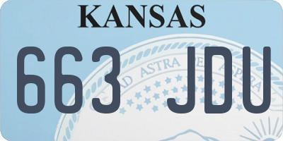 KS license plate 663JDU