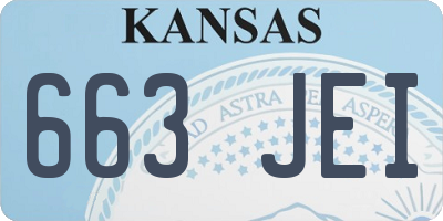 KS license plate 663JEI