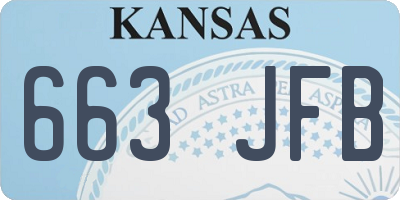 KS license plate 663JFB