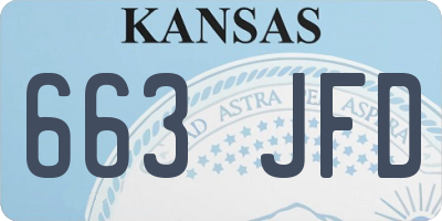 KS license plate 663JFD