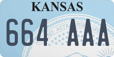 KS license plate 664AAA