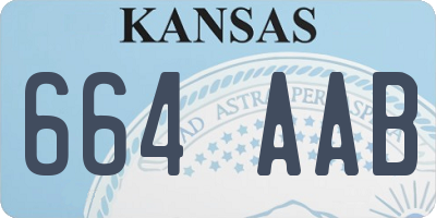 KS license plate 664AAB