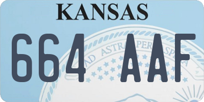 KS license plate 664AAF