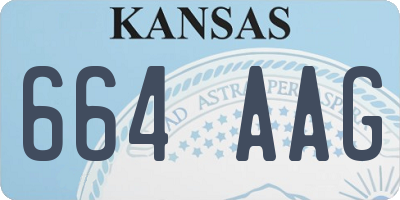 KS license plate 664AAG