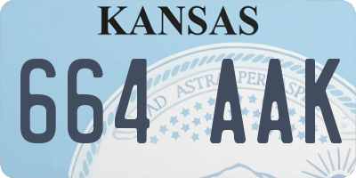 KS license plate 664AAK